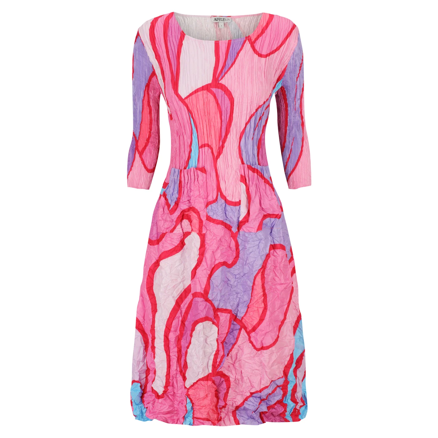3/4 Sleeve Smash Dress - Prints - Image 13