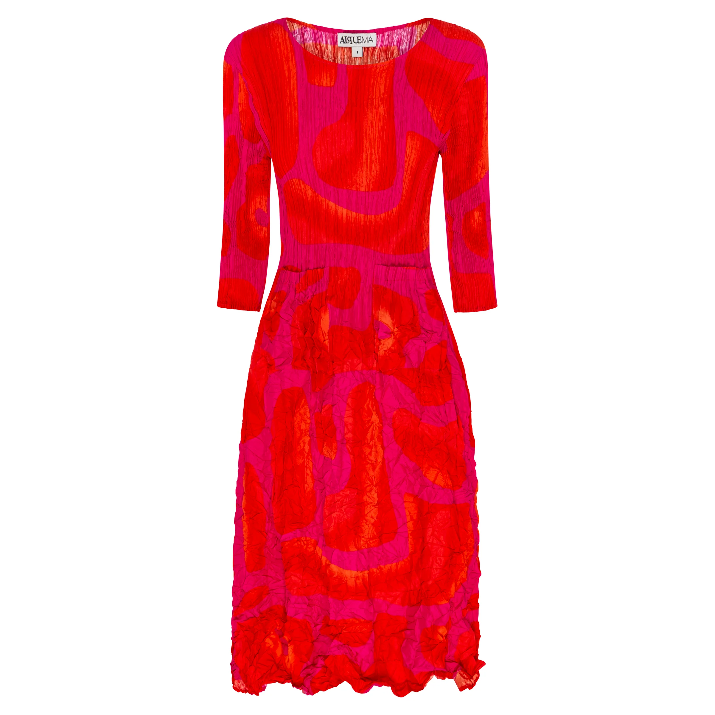 3/4 Sleeve Smash Dress - Prints - Image 16
