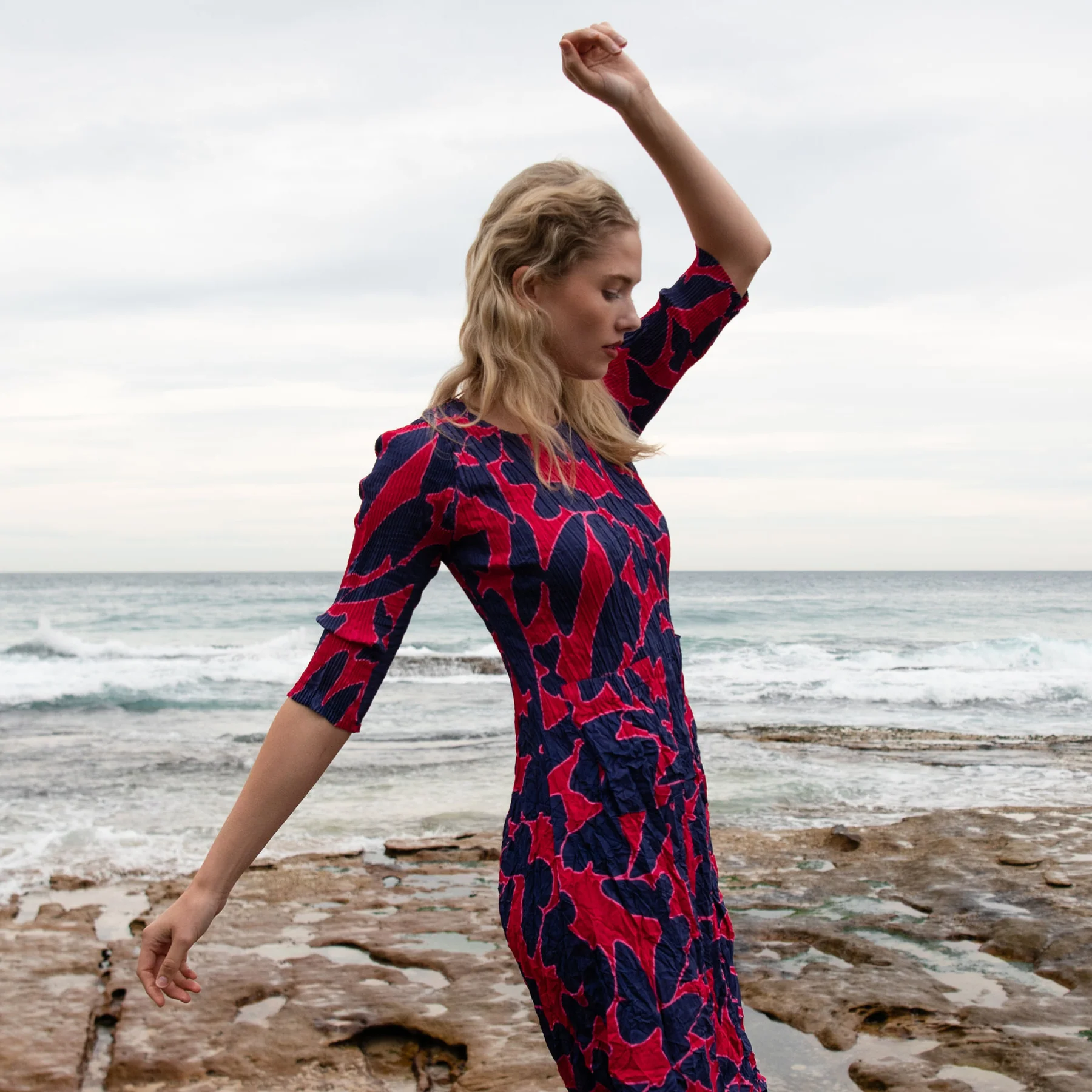 3/4 Sleeve Smash Dress - Prints - Image 17