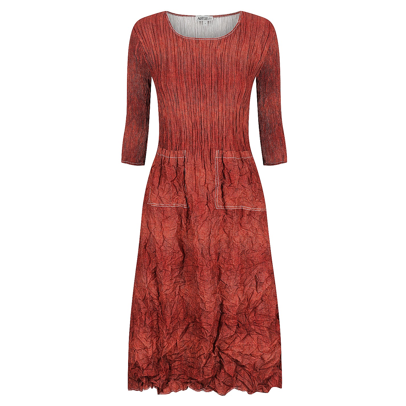 3/4 Sleeve Smash Dress - Prints - Image 8