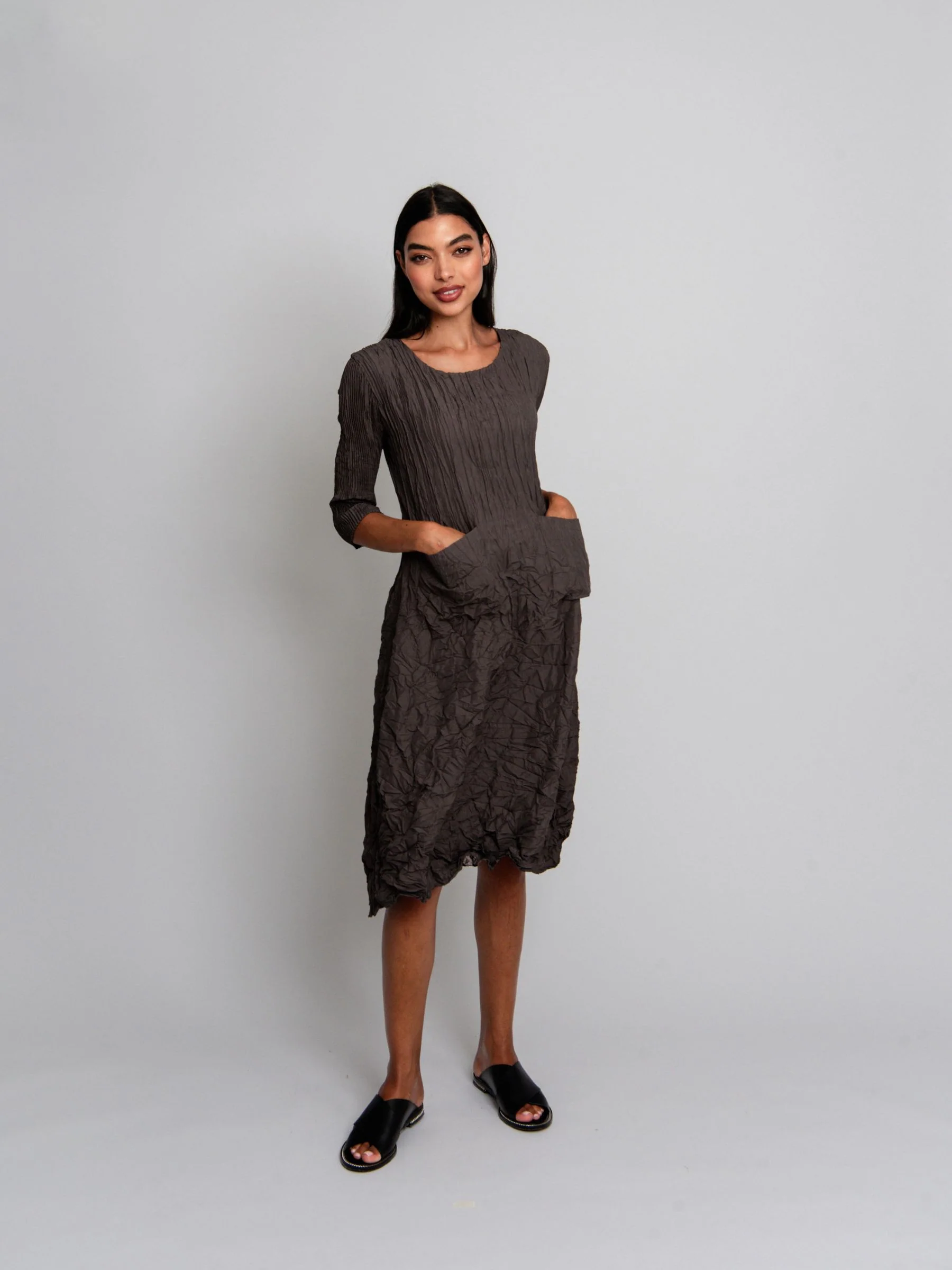 3/4 Sleeve Smash Pocket Dress - Plain Colours | AW26 - Image 12