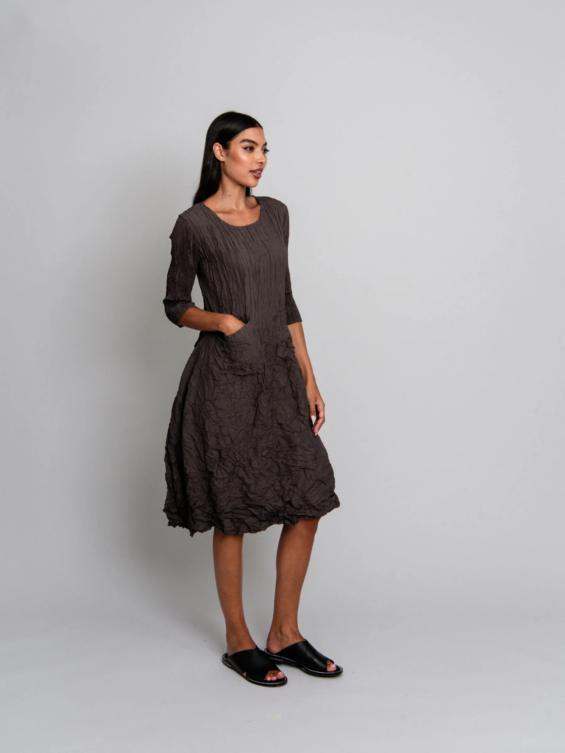 3/4 Sleeve Smash Pocket Dress - Plain Colours | AW26 - Image 14