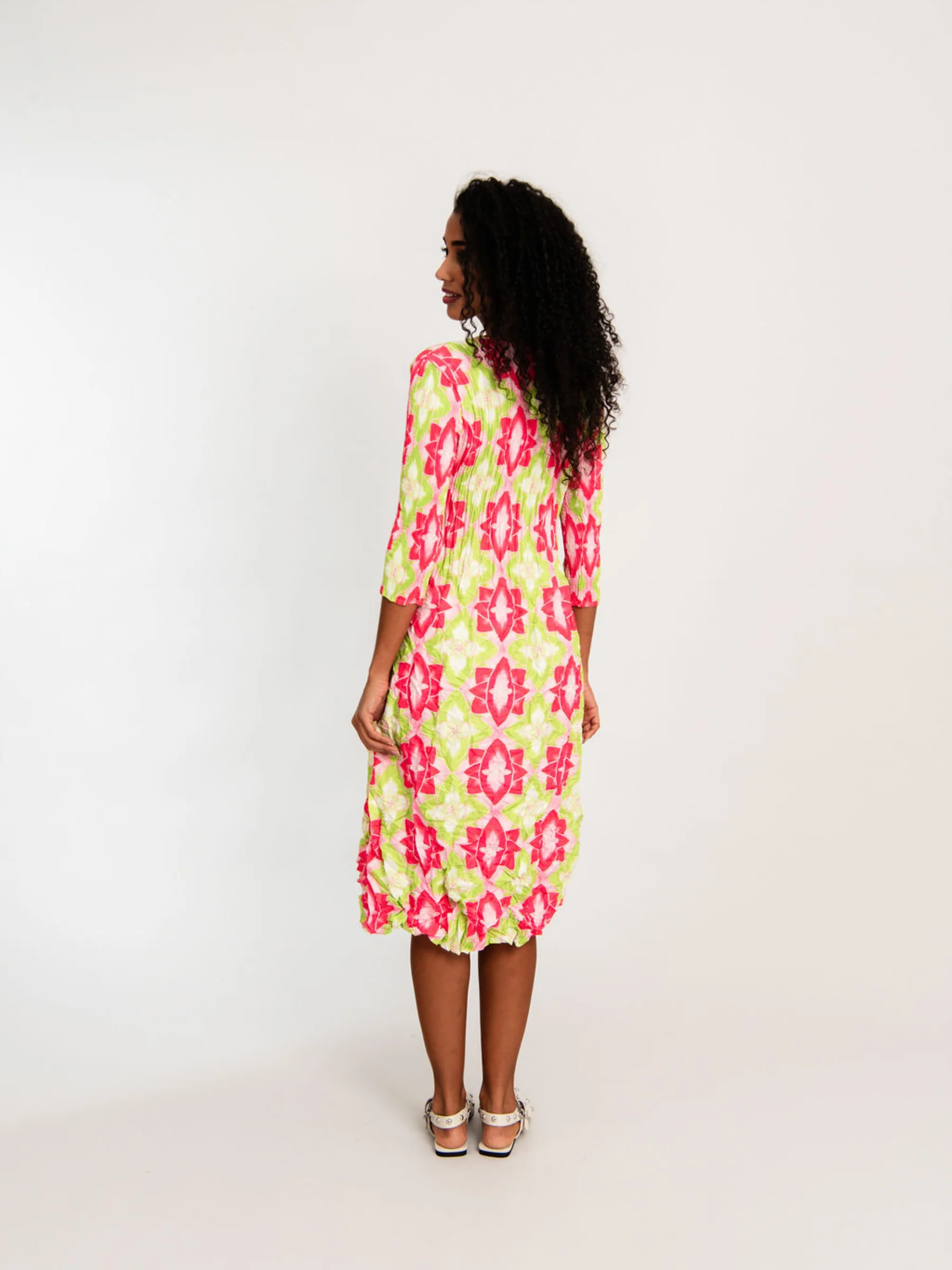3/4 Sleeve Smash Pocket Dress - Prints - Image 26