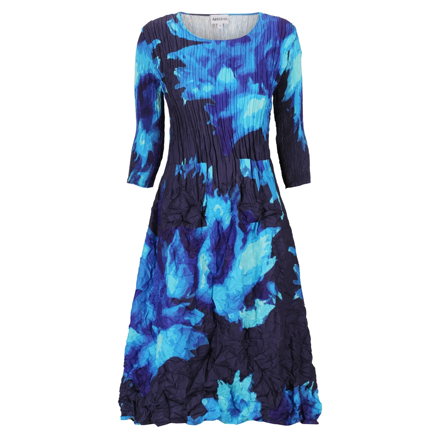 3/4 Sleeve Smash Pocket Dress - Prints - Image 4