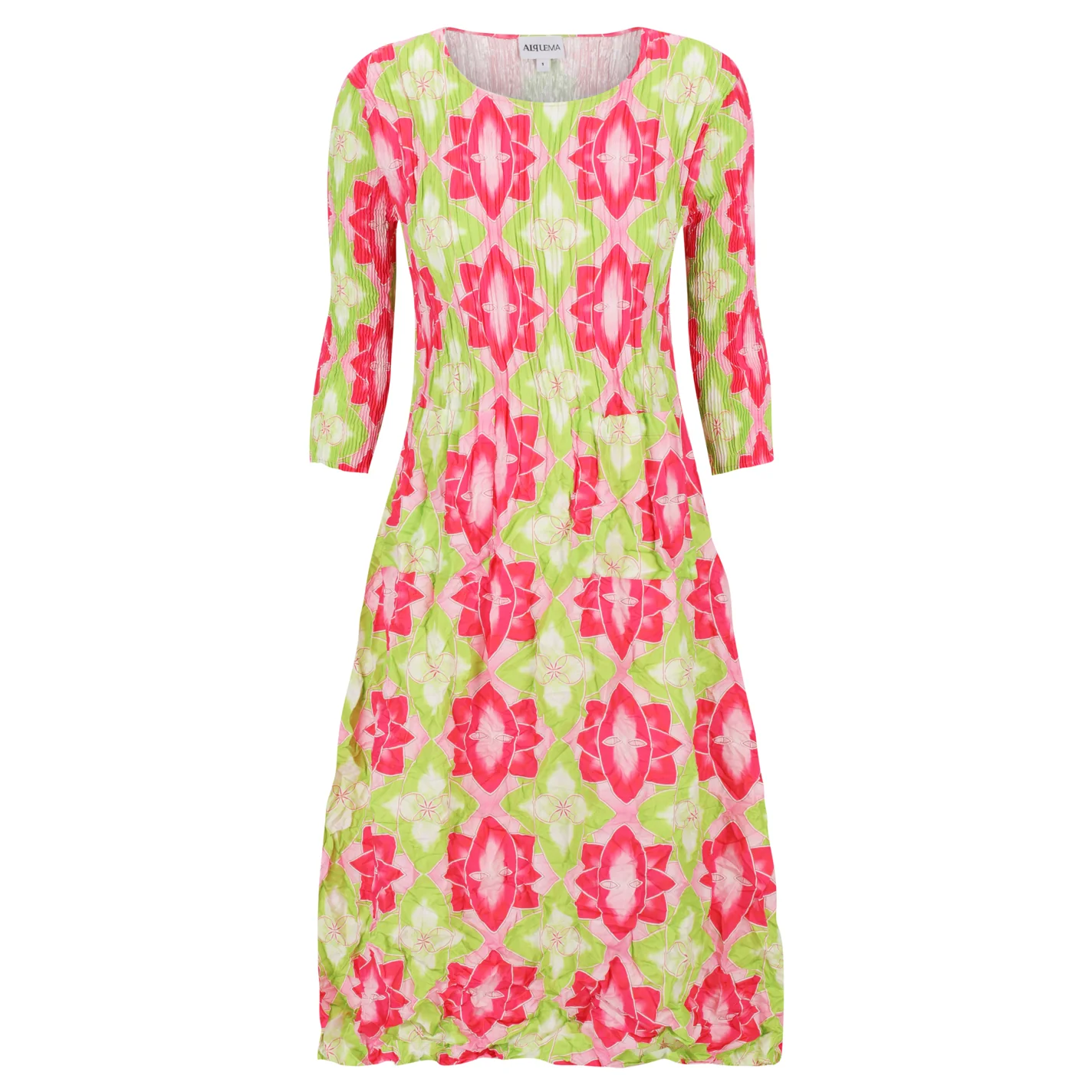 3/4 Sleeve Smash Pocket Dress - Prints - Image 6