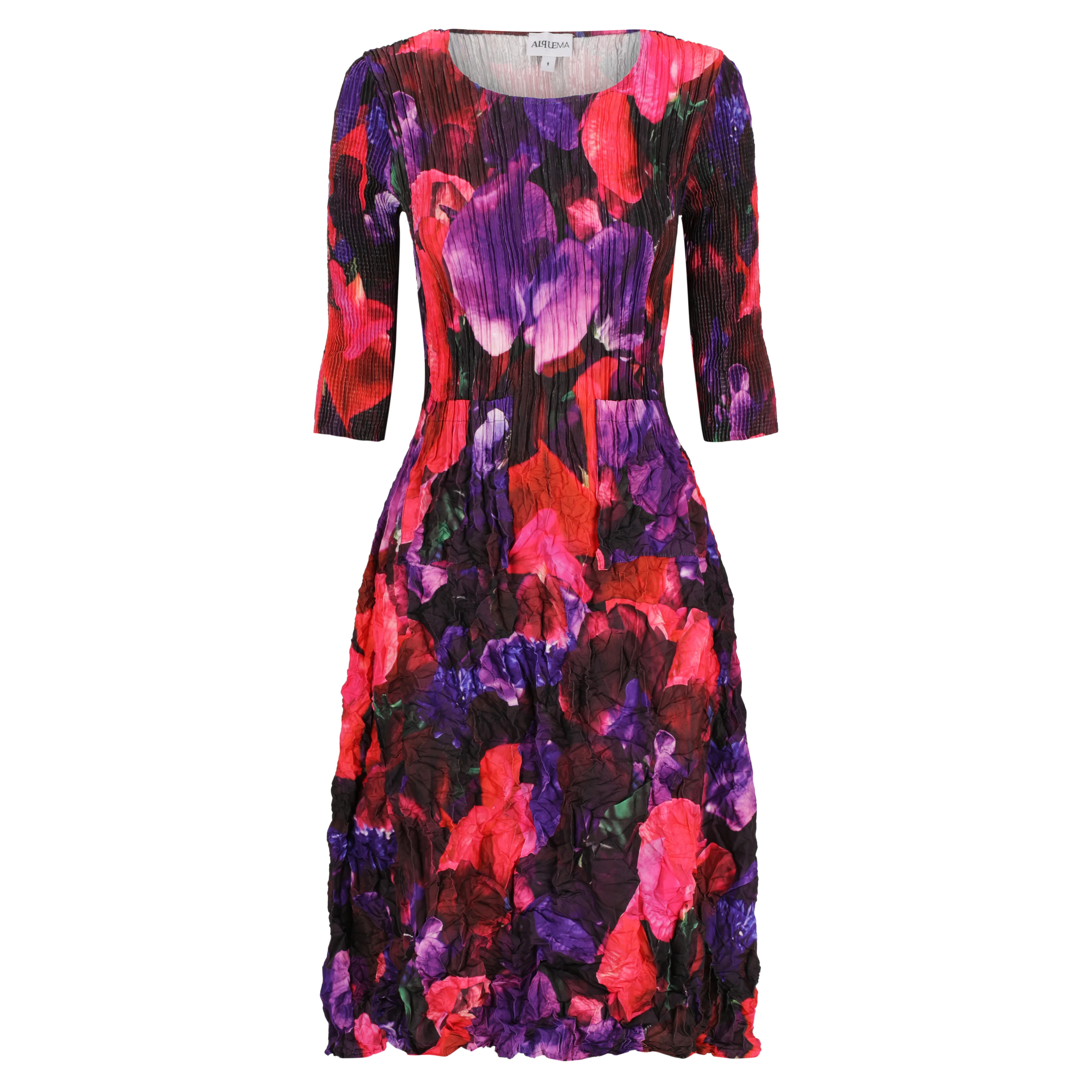 3/4 Sleeve Smash Pocket Dress - Prints - Image 8