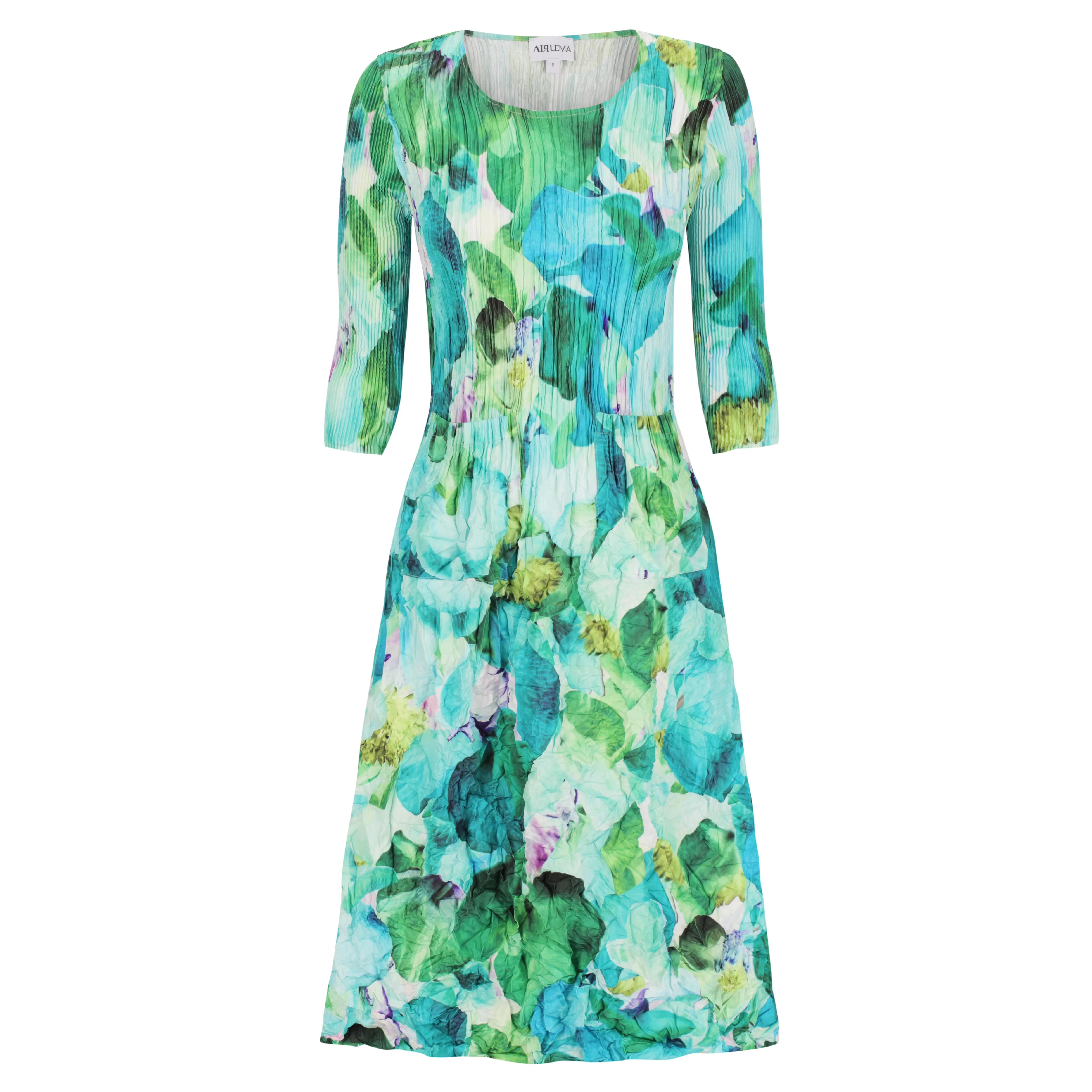 3/4 Sleeve Smash Pocket Dress - Prints - Image 9
