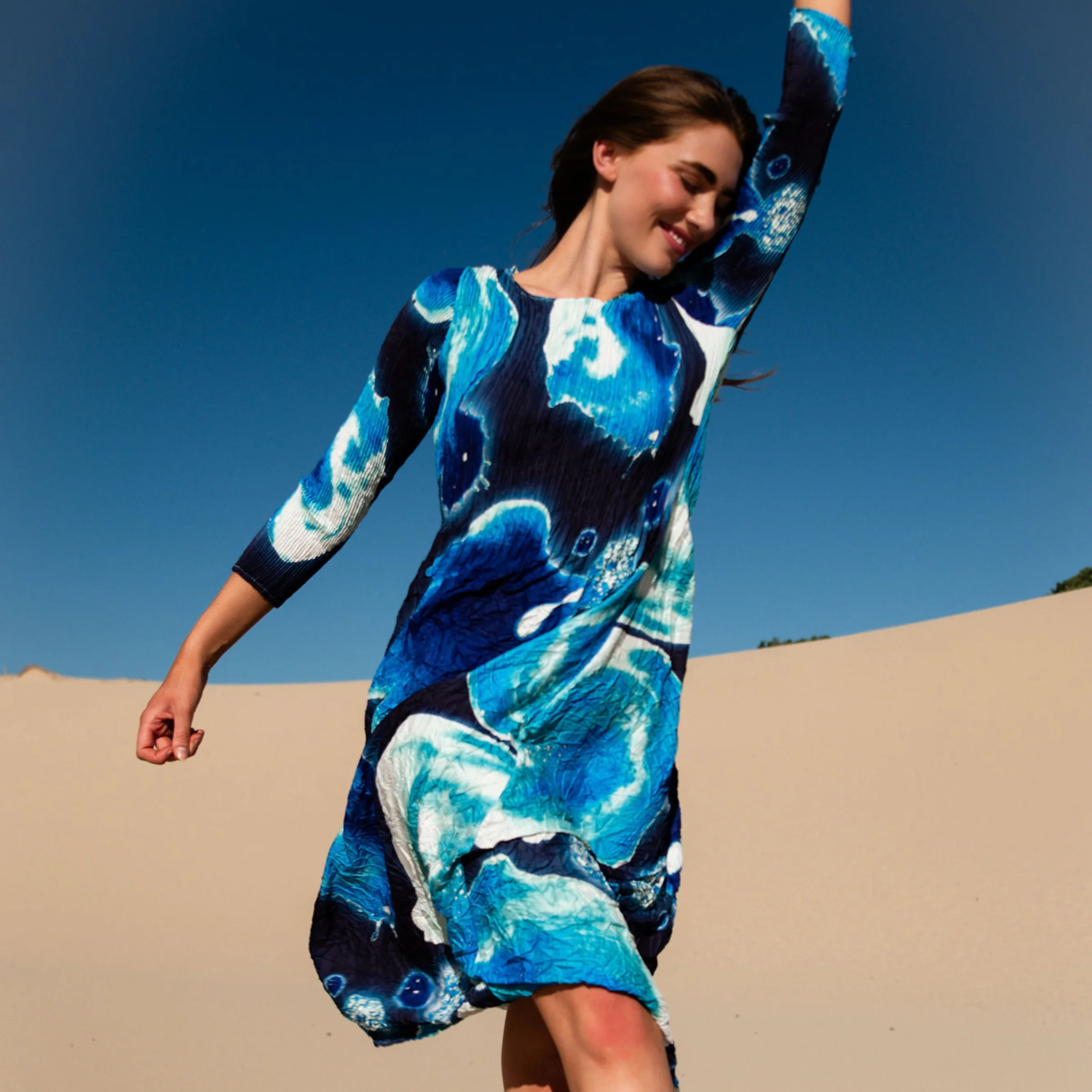 3/4 Sleeve Smash Pocket Dress - Prints - Image 10