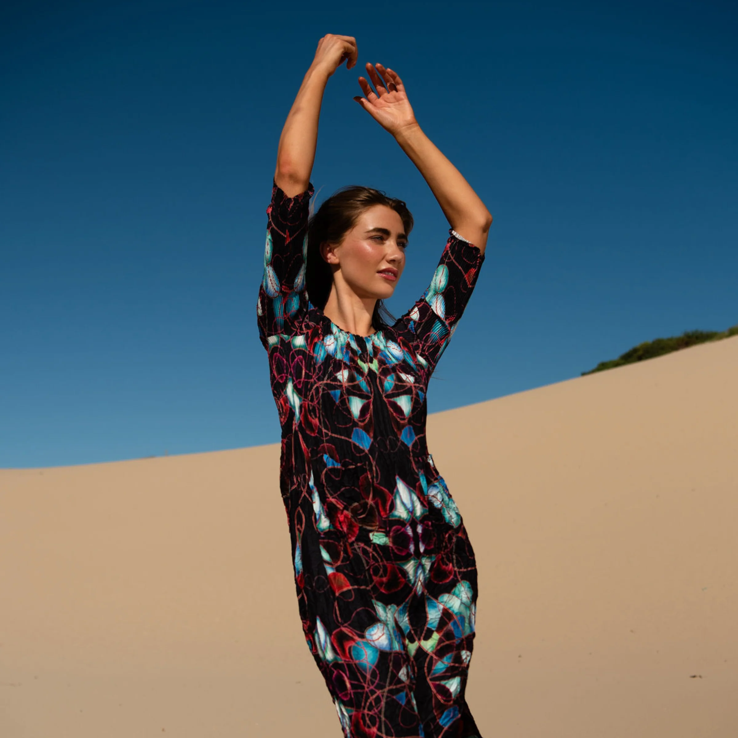 3/4 Sleeve Smash Pocket Dress - Prints - Image 15