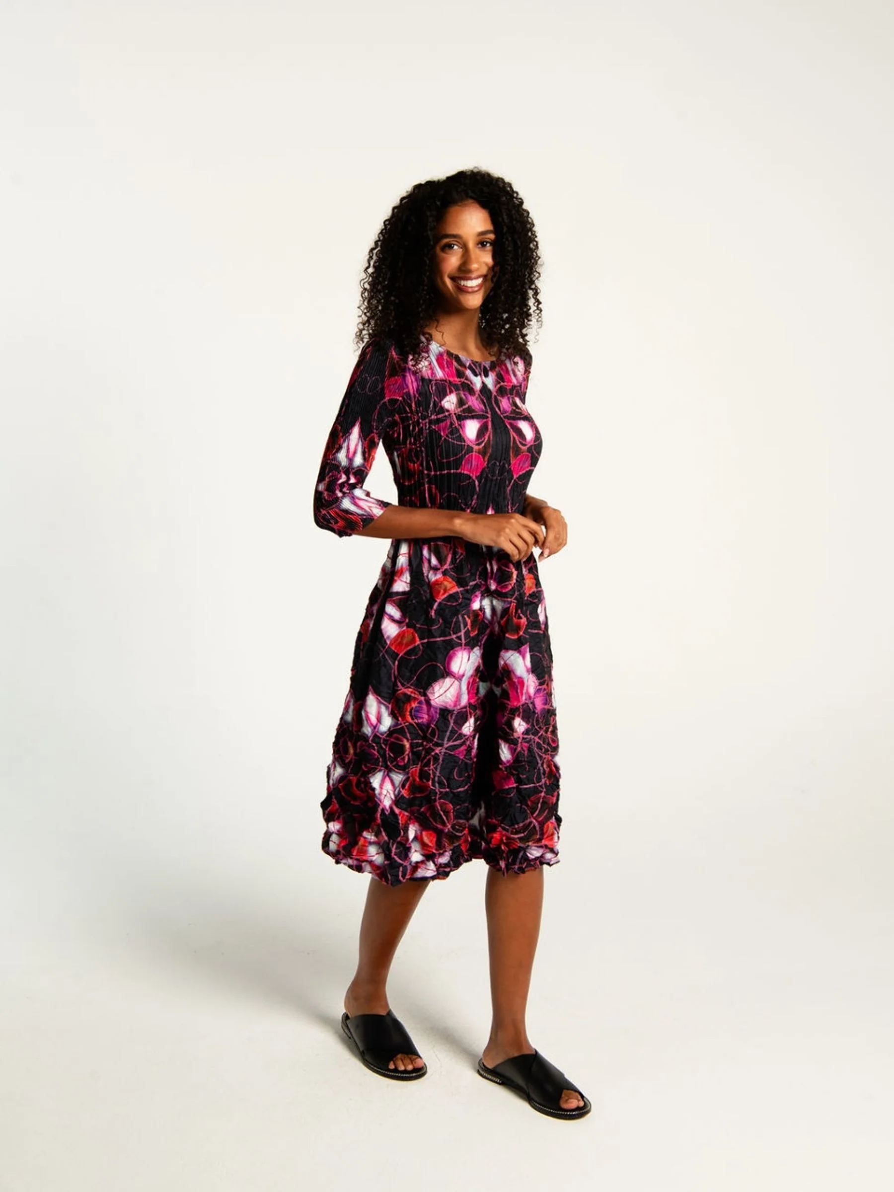 3/4 Sleeve Smash Pocket Dress - Prints - Image 22