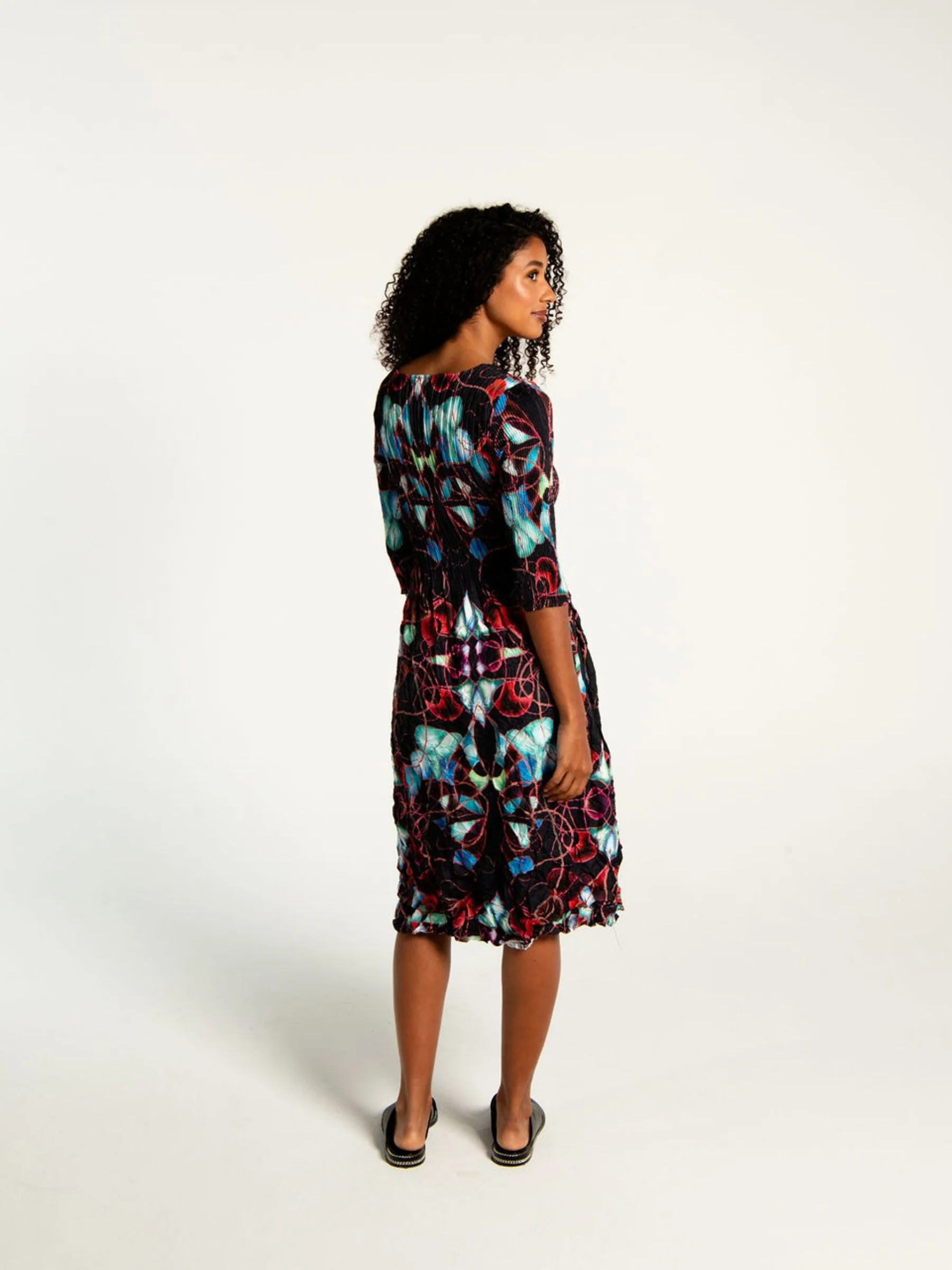 3/4 Sleeve Smash Pocket Dress - Prints - Image 24