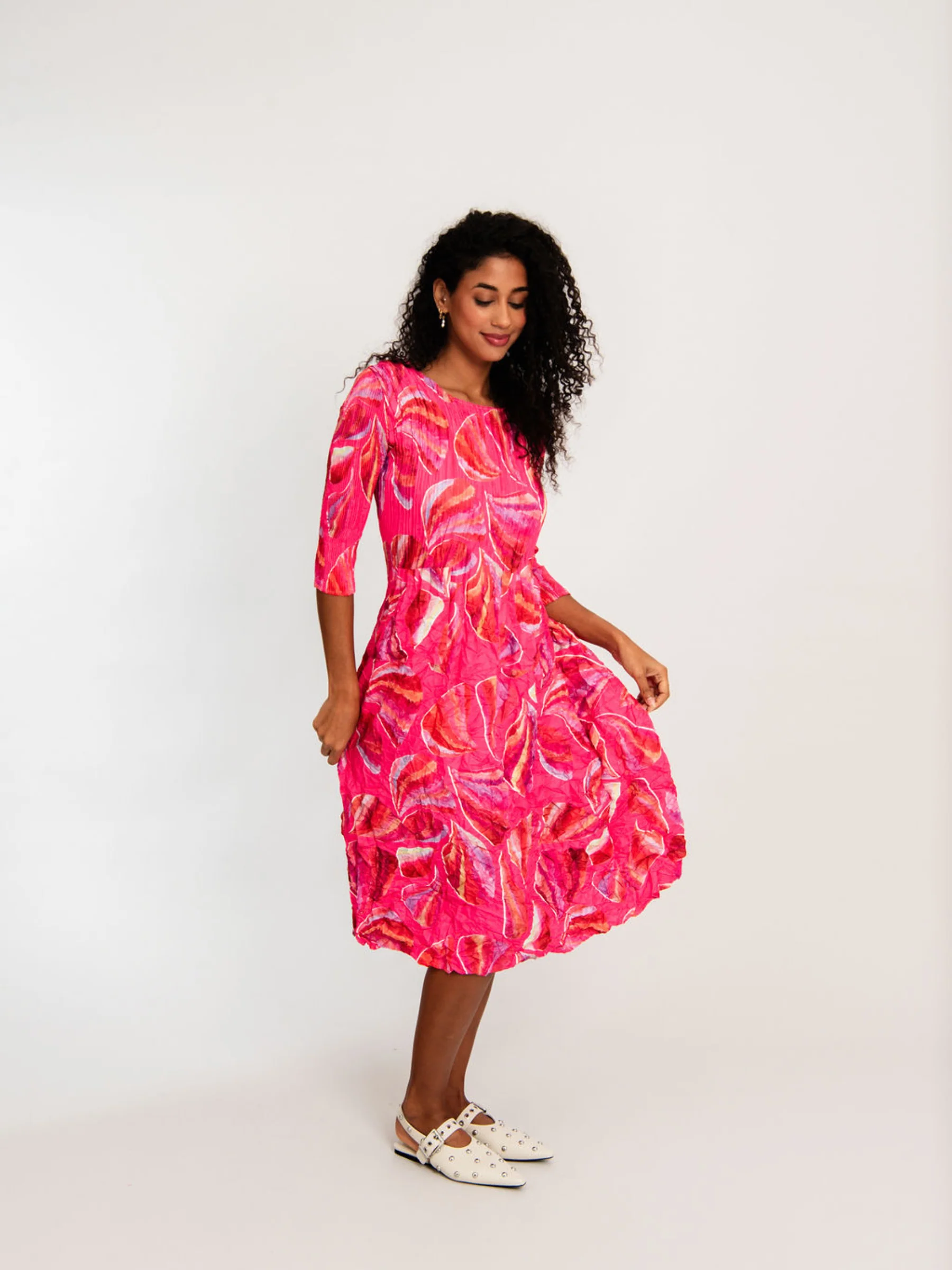 3/4 Sleeve Smash Pocket Dress - Prints - Image 25