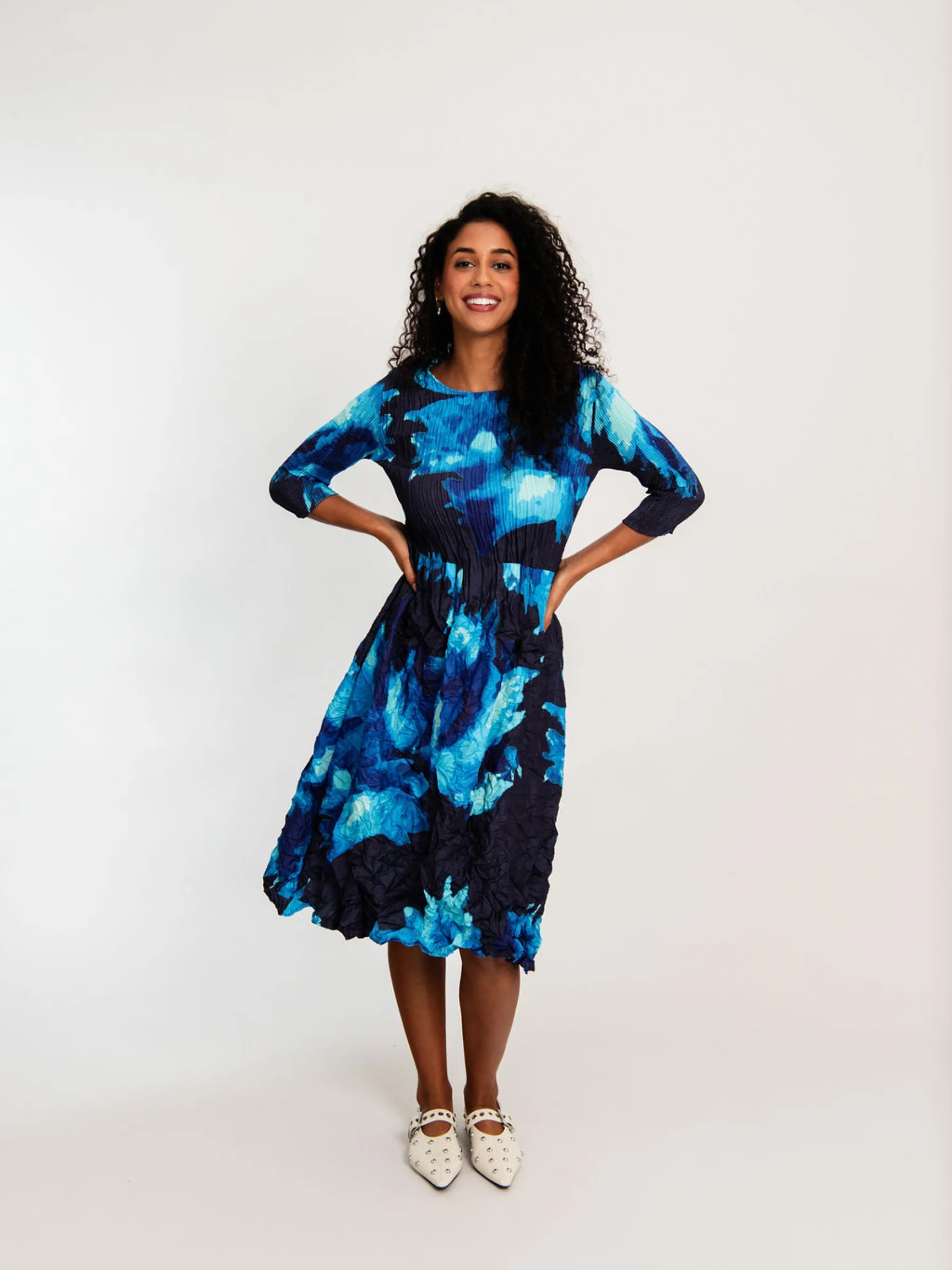 3/4 Sleeve Smash Pocket Dress - Prints - Image 27