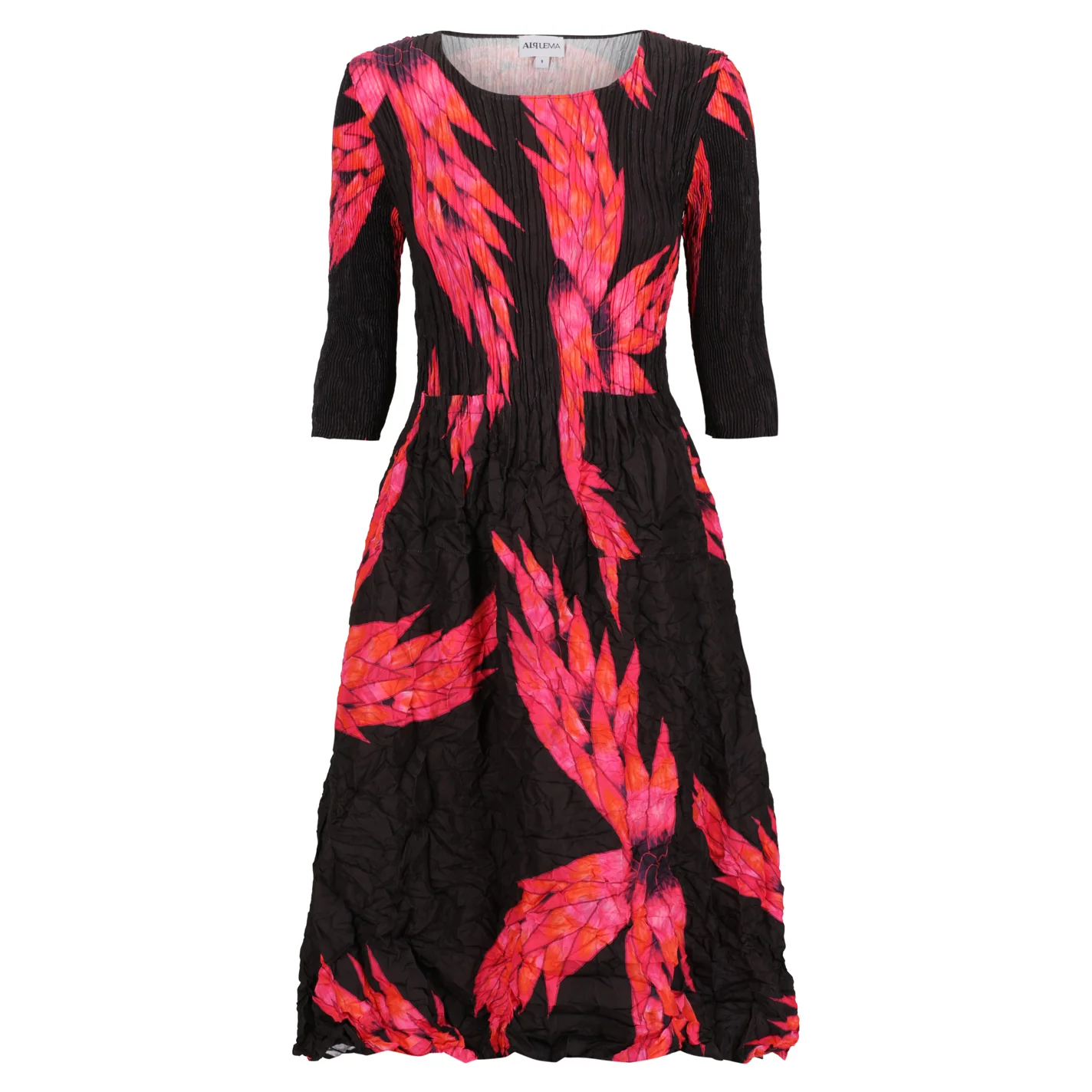 3/4 Sleeve Smash Pocket Dress - Prints - Image 3