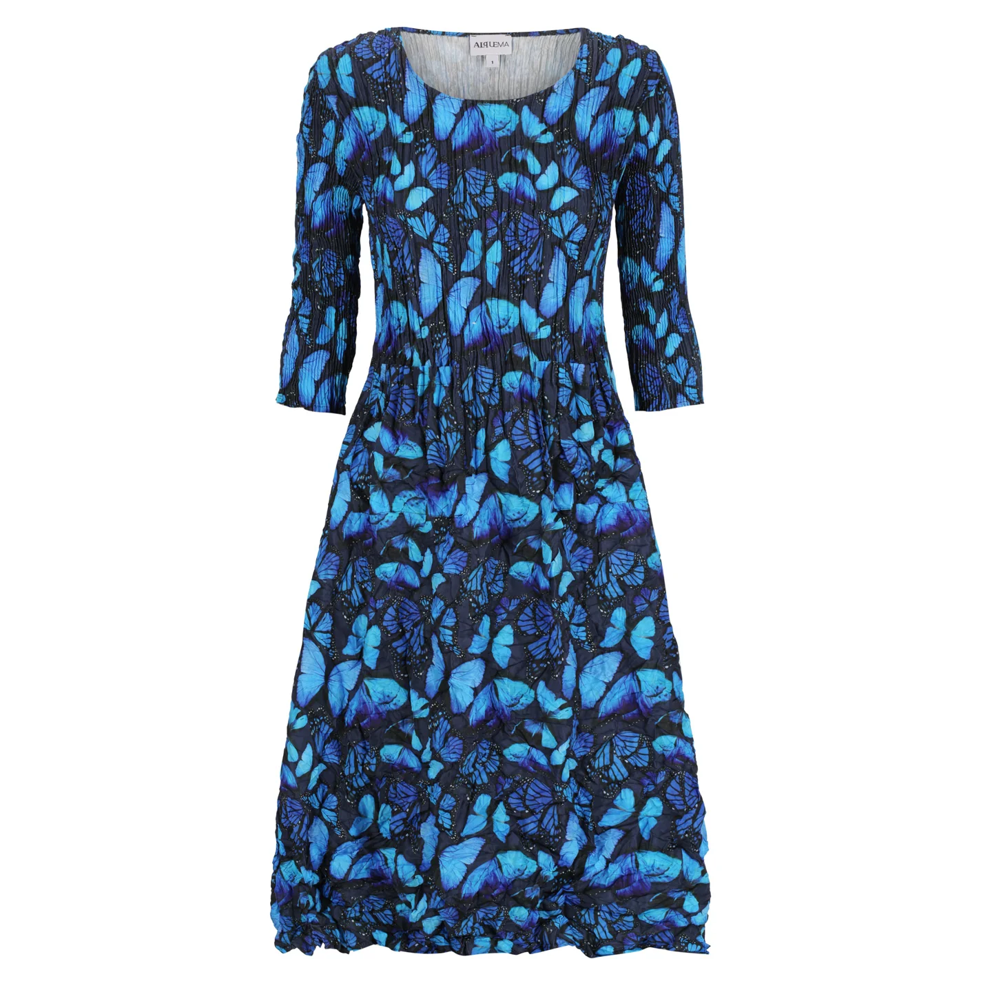 3/4 Sleeve Smash Pocket Dress - Prints - Image 4