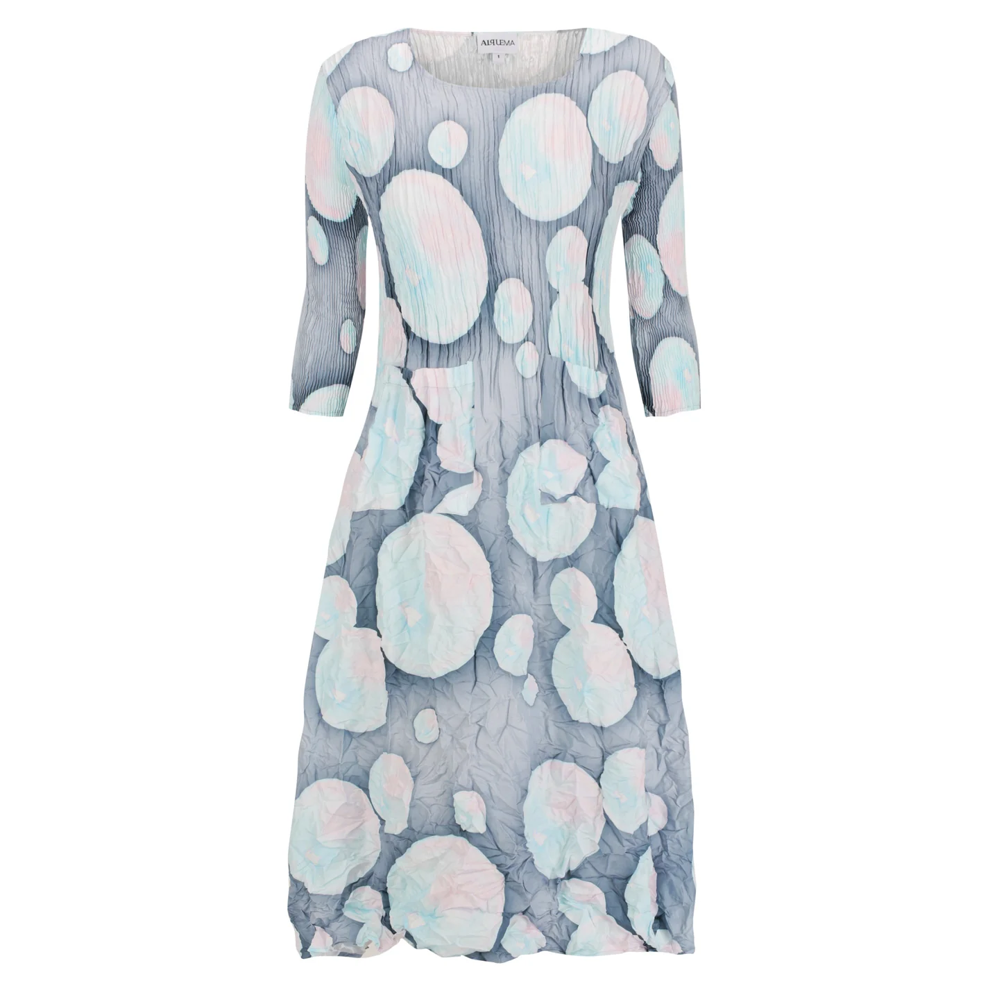 3/4 Sleeve Smash Pocket Dress - Prints - Image 5