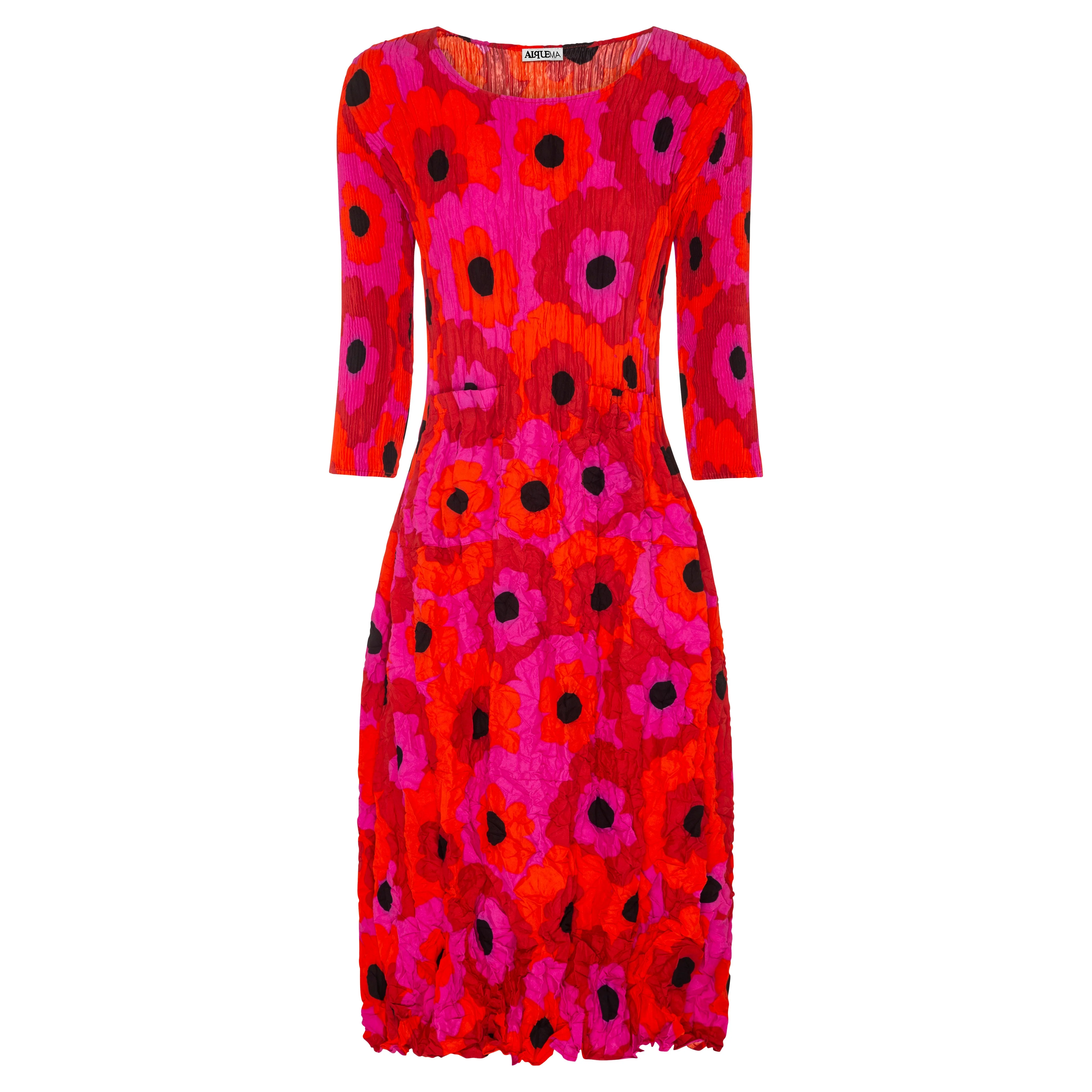 3/4 Sleeve Smash Pocket Dress - Prints - Image 15
