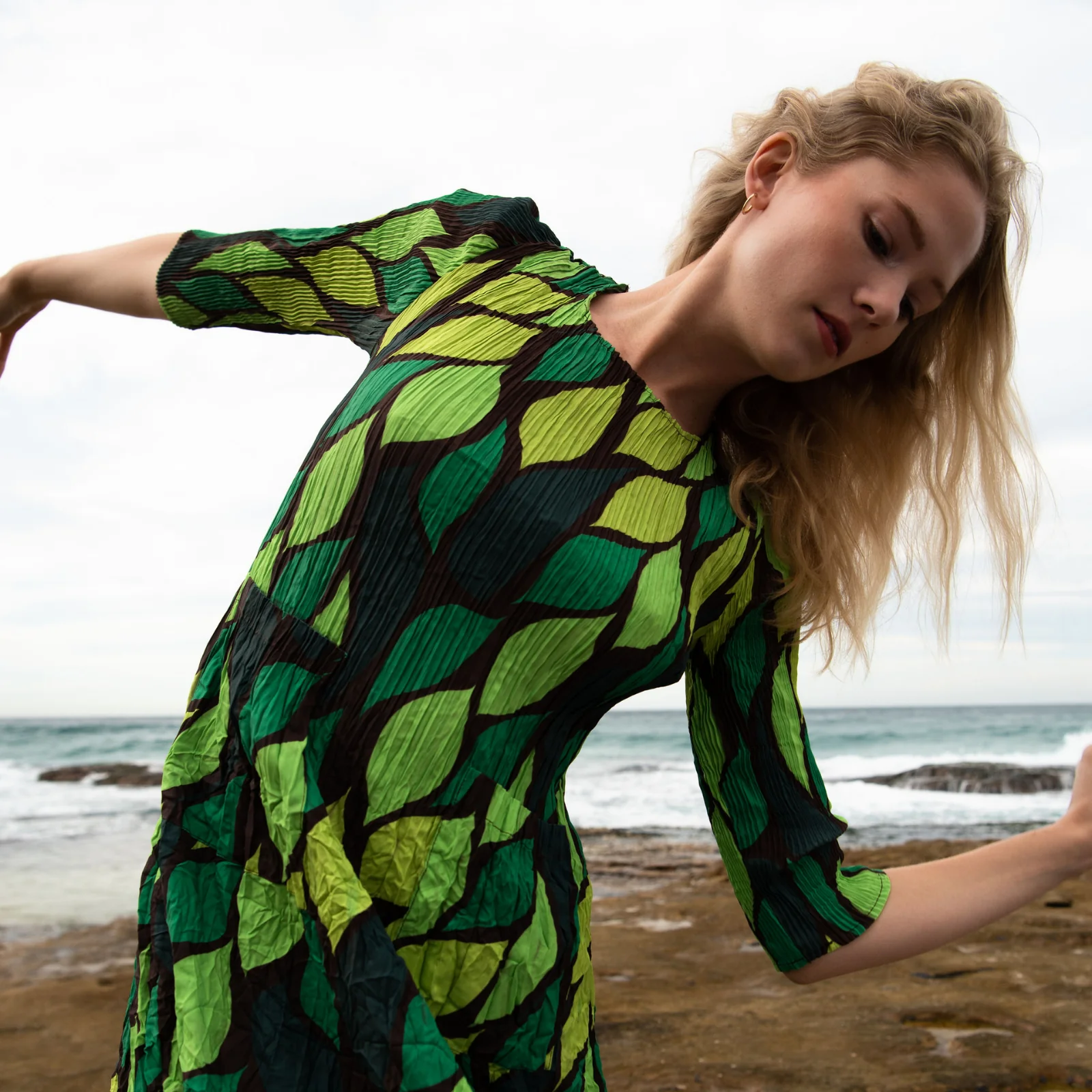 3/4 Sleeve Smash Pocket Dress - Prints - Image 37