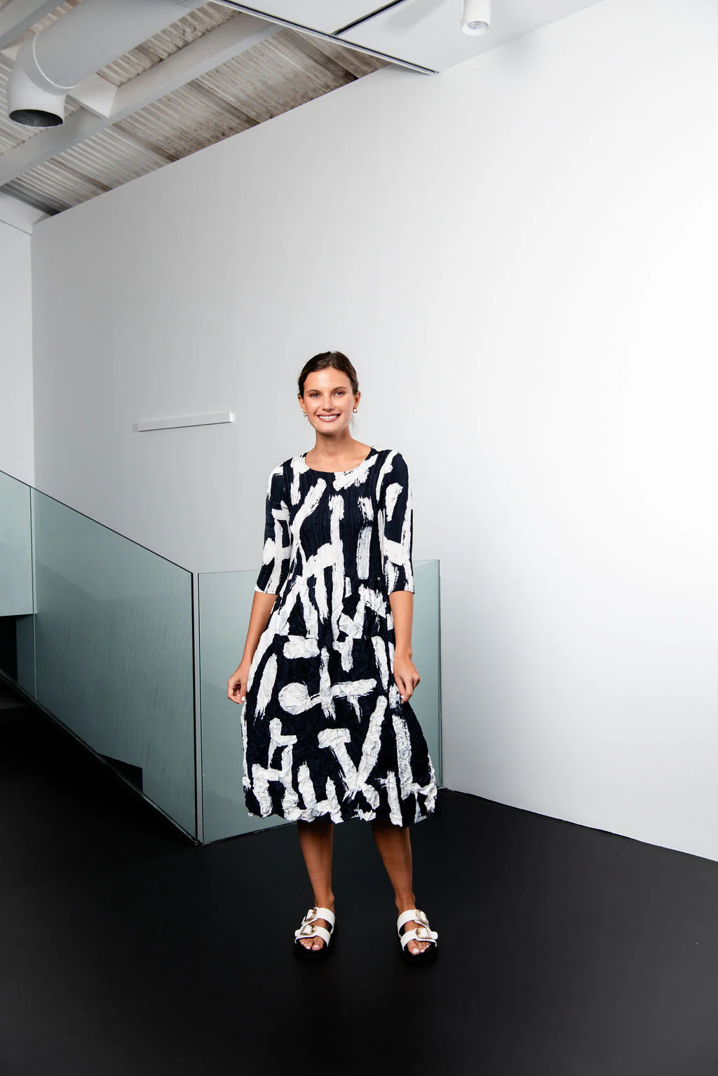 3/4 Sleeve Smash Pocket Dress - Prints - Image 40