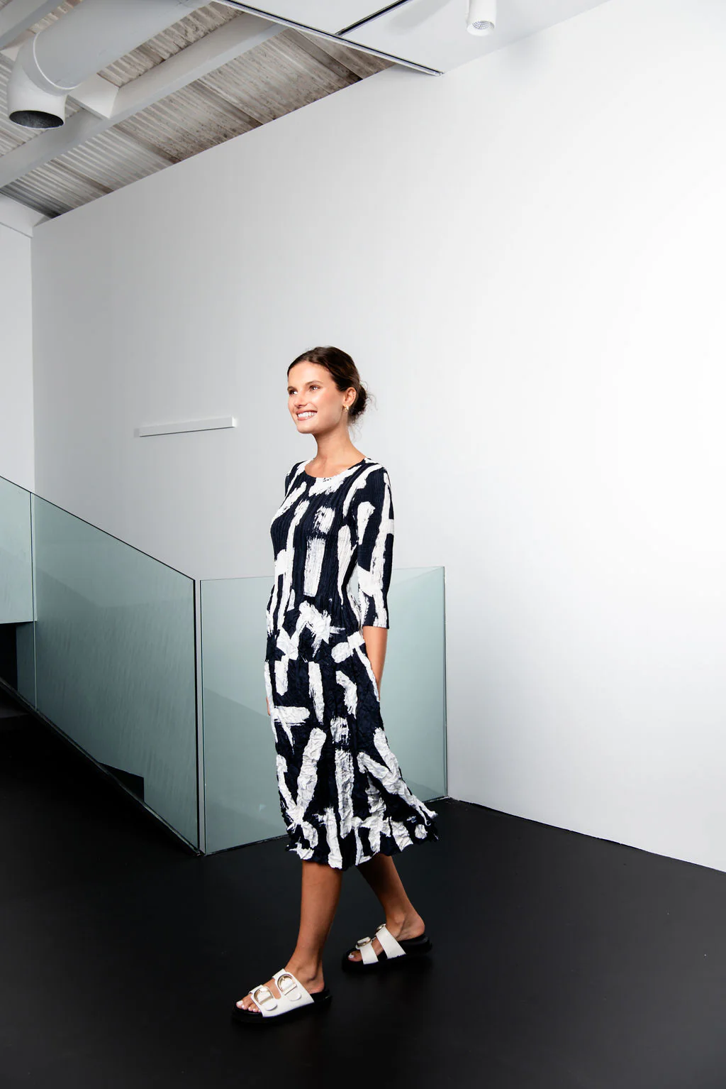 3/4 Sleeve Smash Pocket Dress - Prints - Image 41