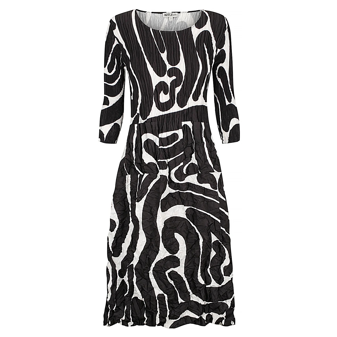3/4 Sleeve Smash Pocket Dress - Prints - Image 6