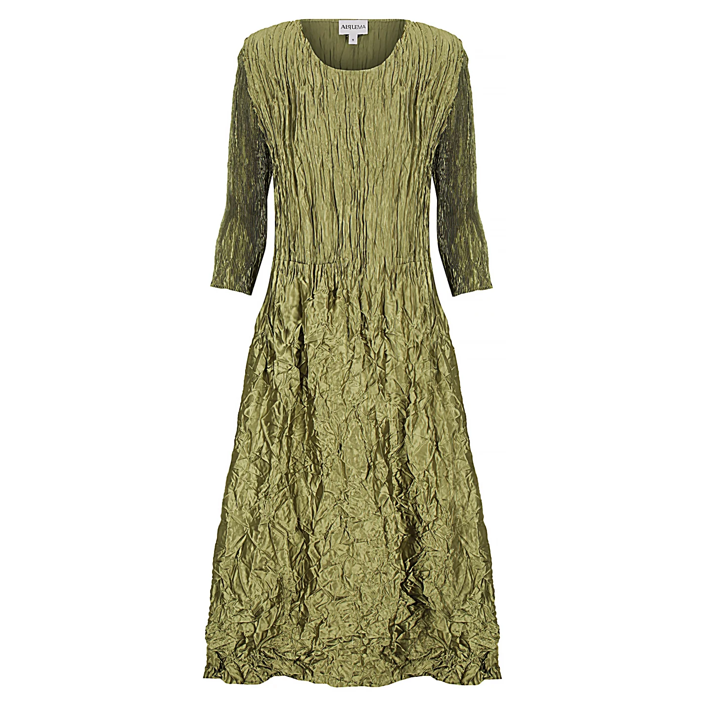 3/4 Sleeve Smash Pocket Dress - Glossy - Image 5