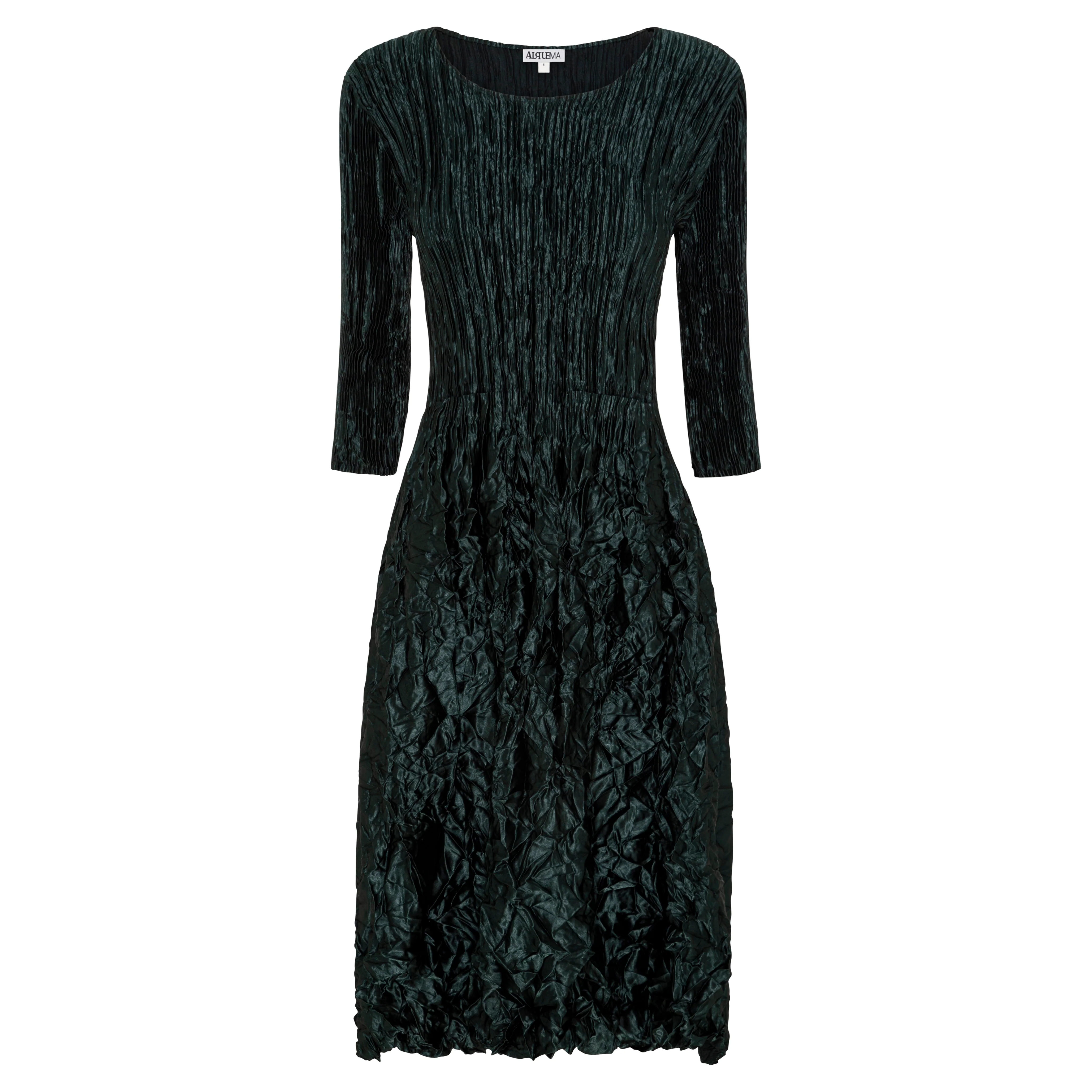 3/4 Sleeve Smash Pocket Dress - Glossy - Image 7