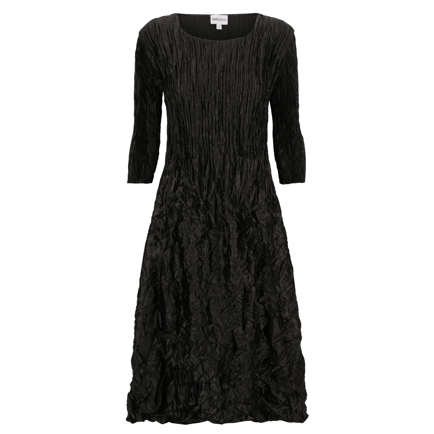 3/4 Sleeve Smash Pocket Dress - Glossy - Image 8