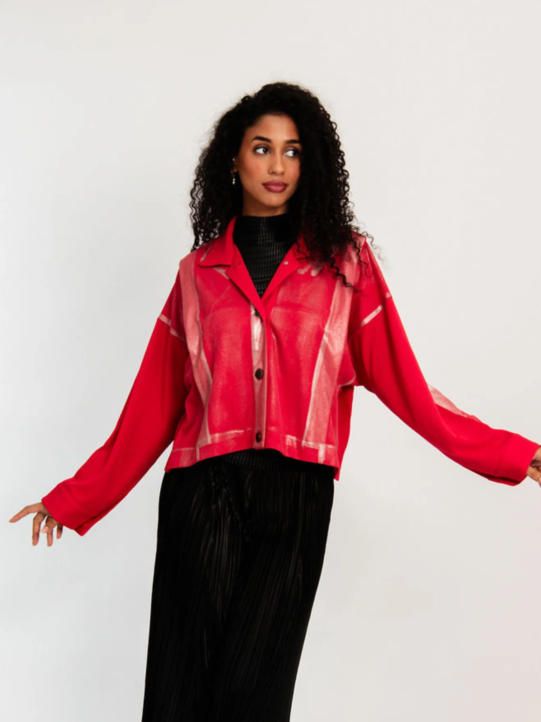 Foil Plisse Jacket - Image 11
