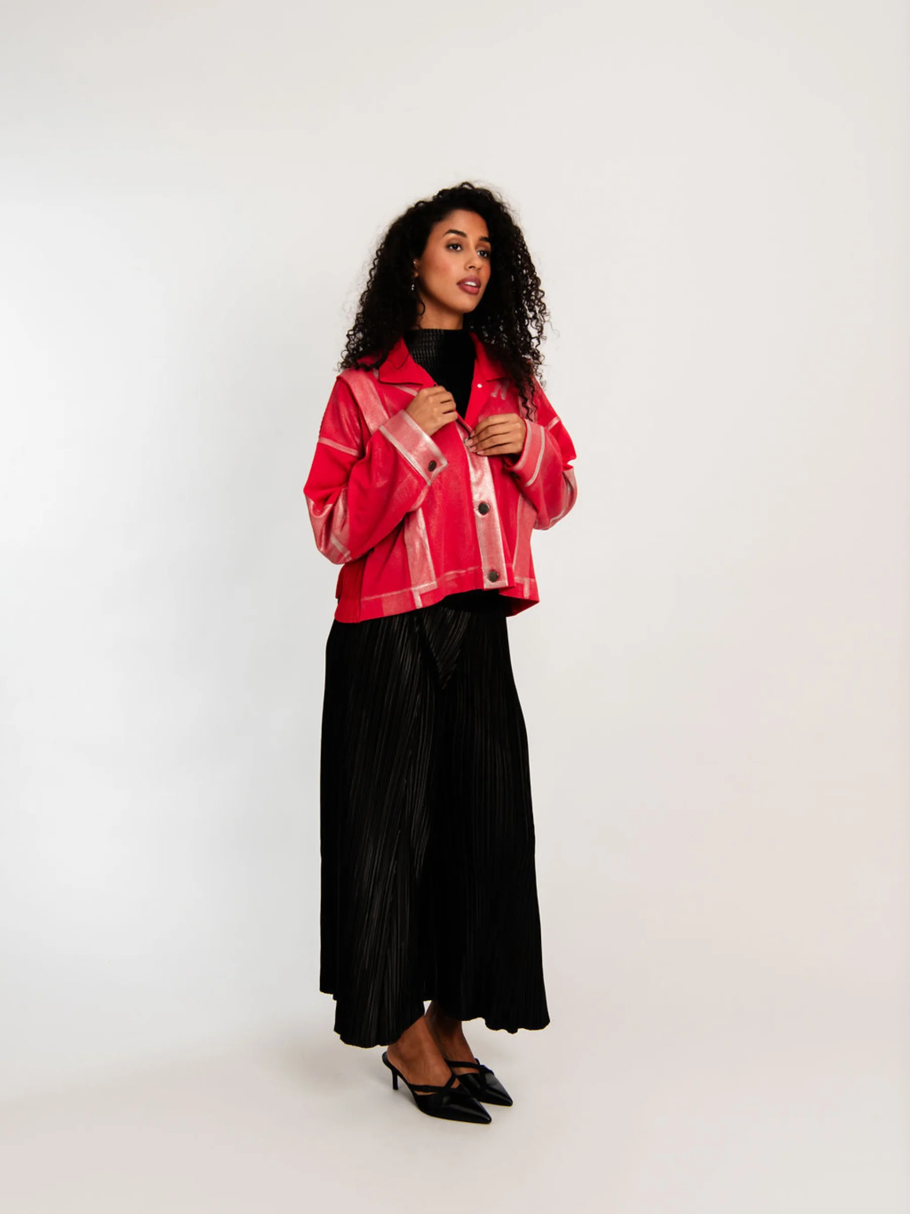 Foil Plisse Jacket - Image 12