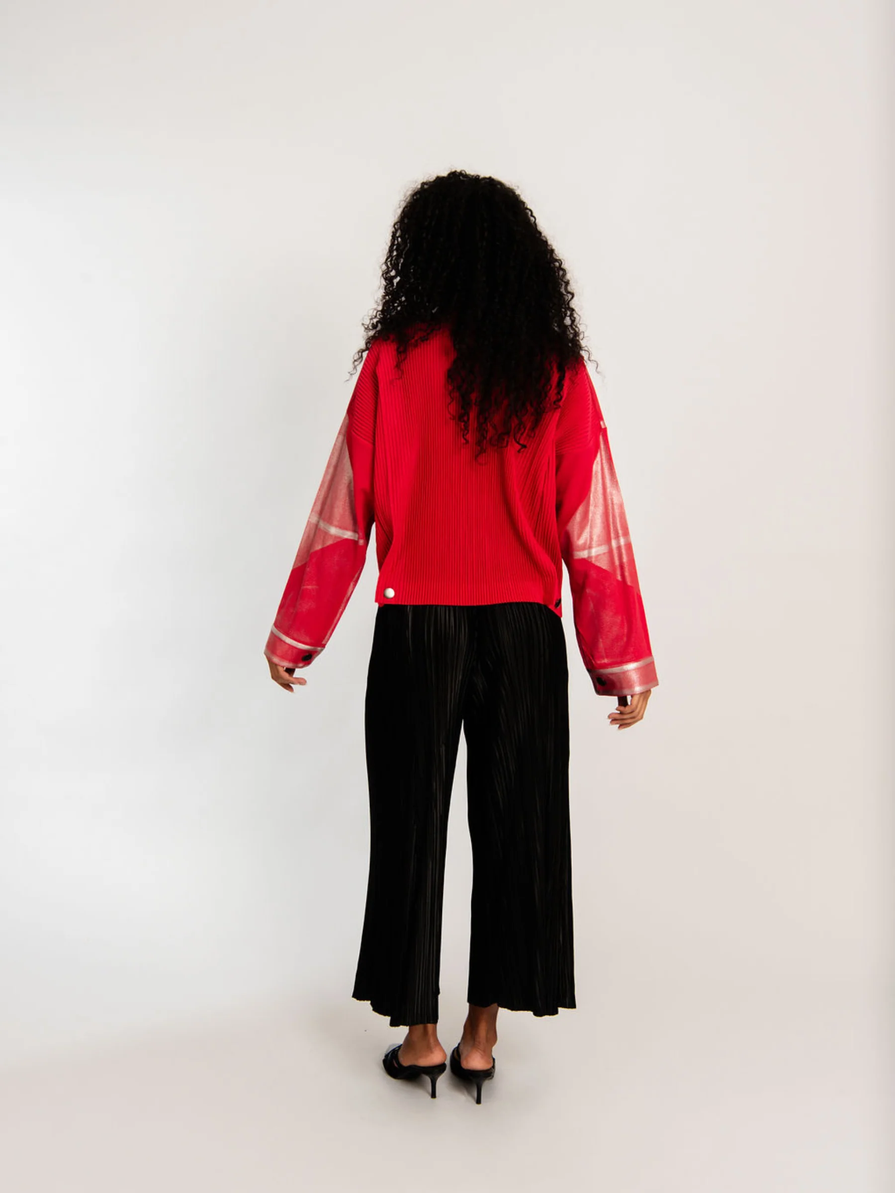 Foil Plisse Jacket - Image 13