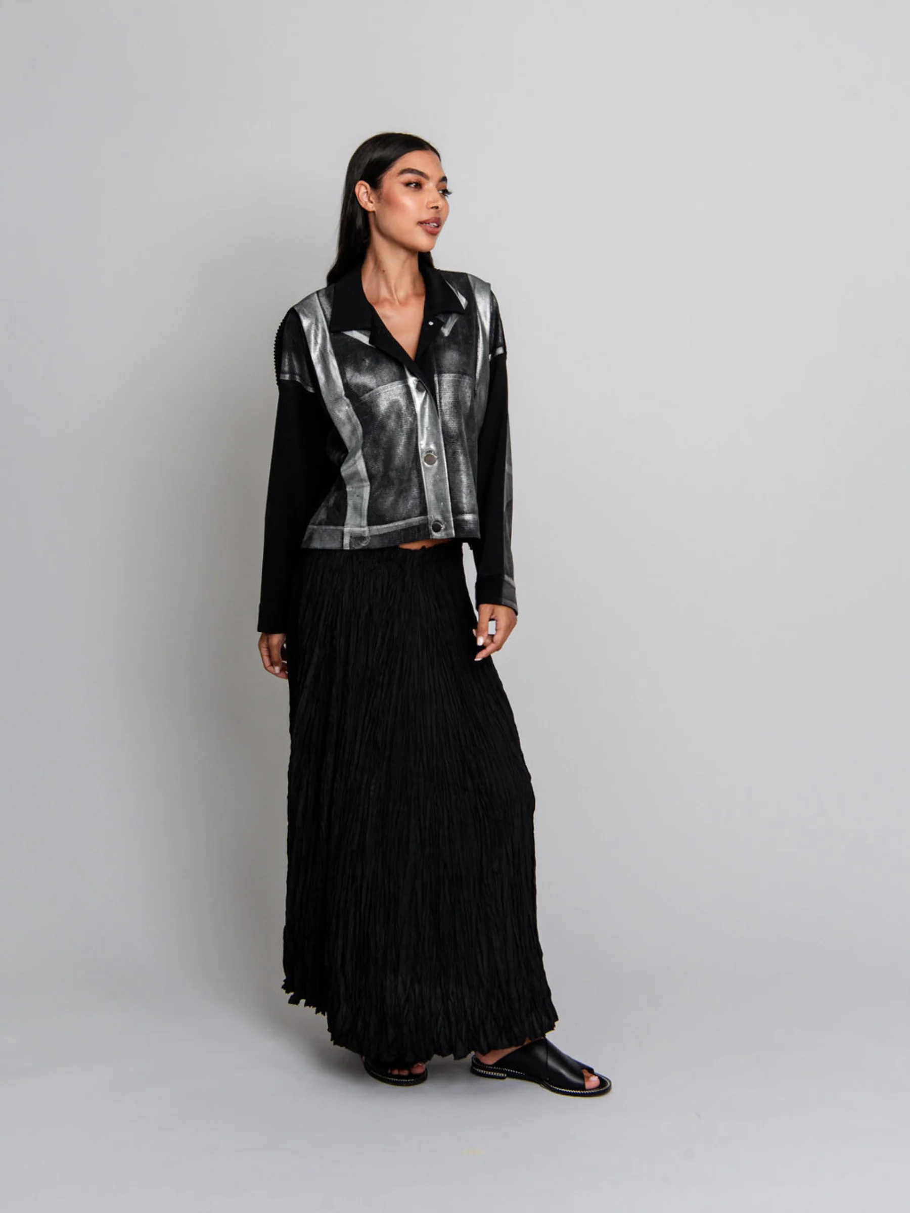 Foil Plisse Jacket - Image 14