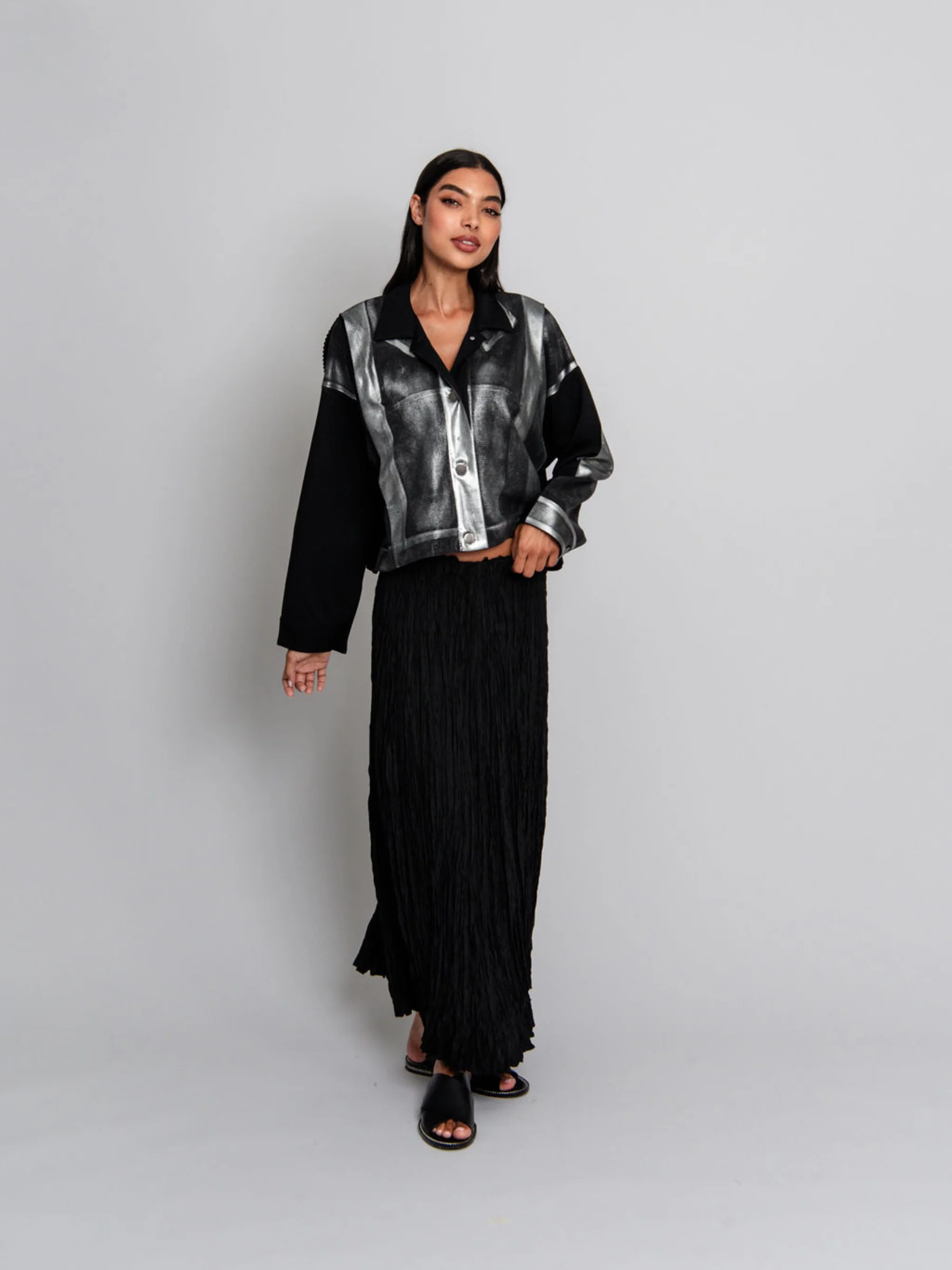 Foil Plisse Jacket - Image 15