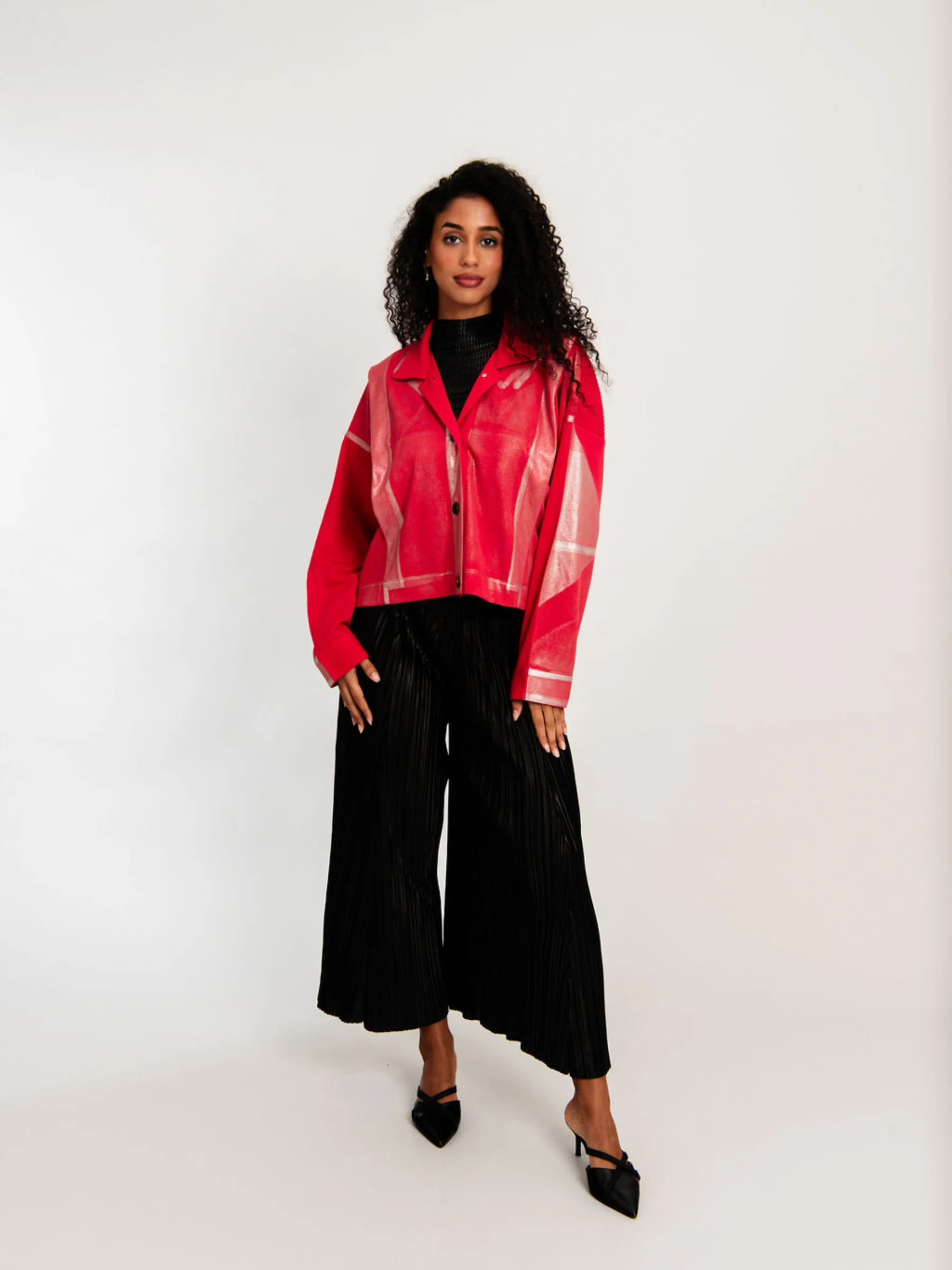 Foil Plisse Jacket - Image 6