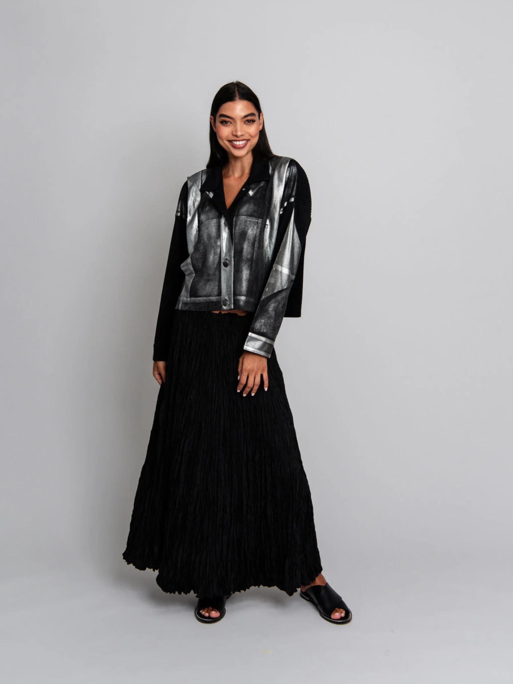 Foil Plisse Jacket - Image 10