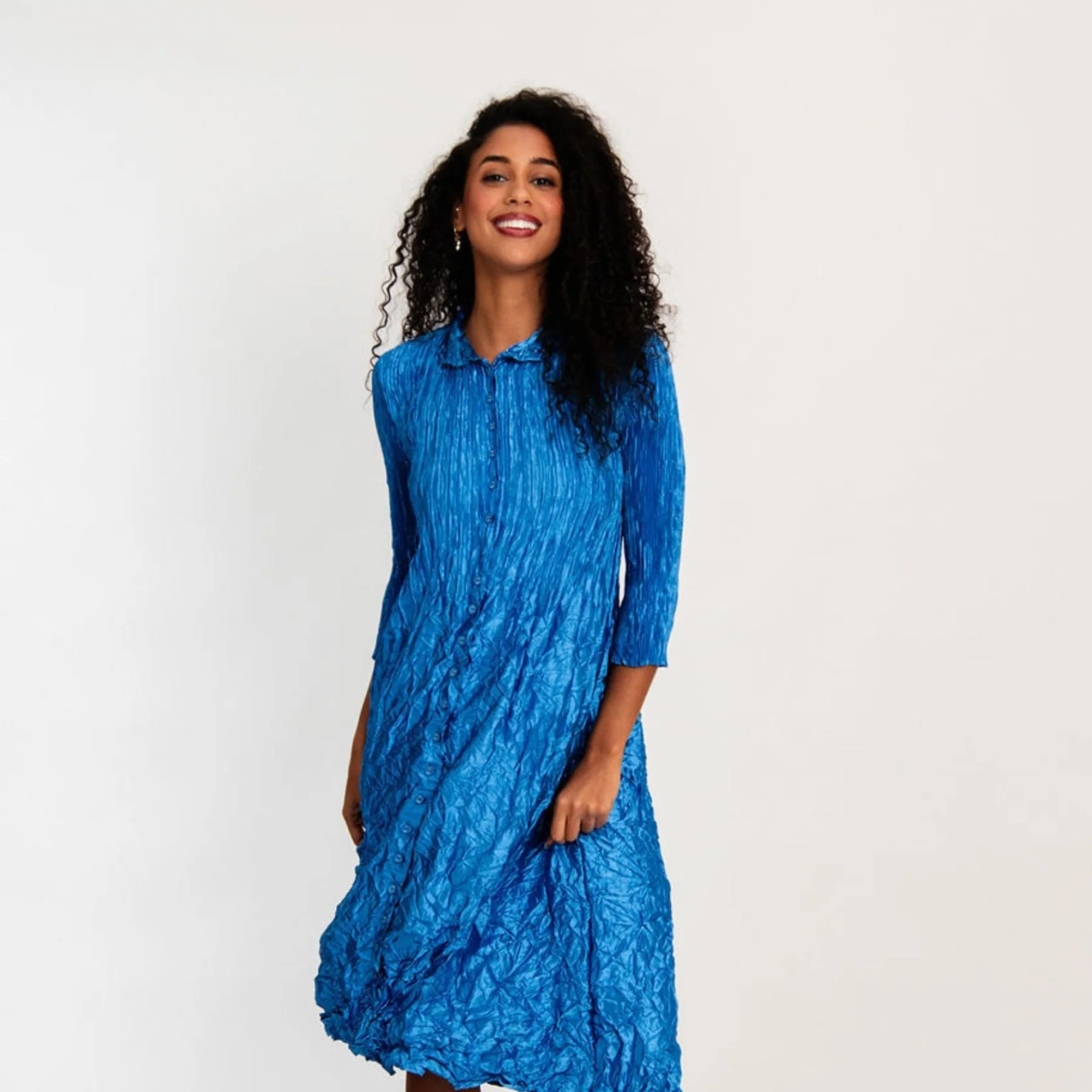 Metallic Nehru Coat Dress - Image 2