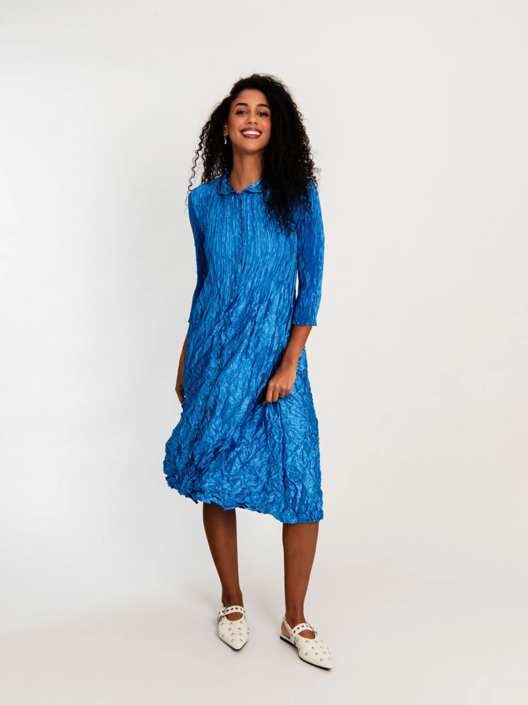 Metallic Nehru Coat Dress - Image 6