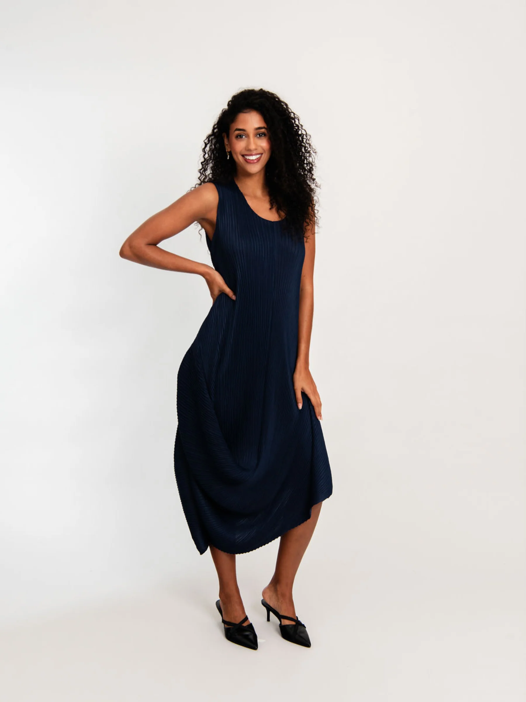 Sleeveless Draper Dress - Image 11