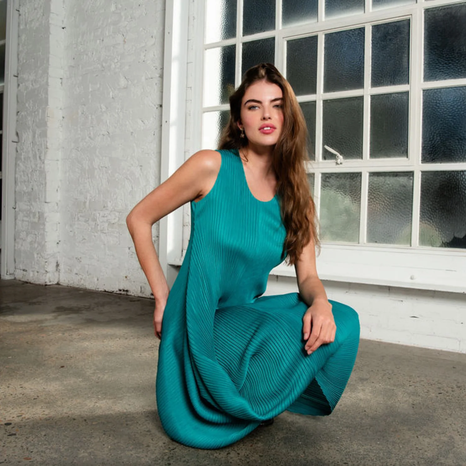 Sleeveless Draper Dress - Image 2