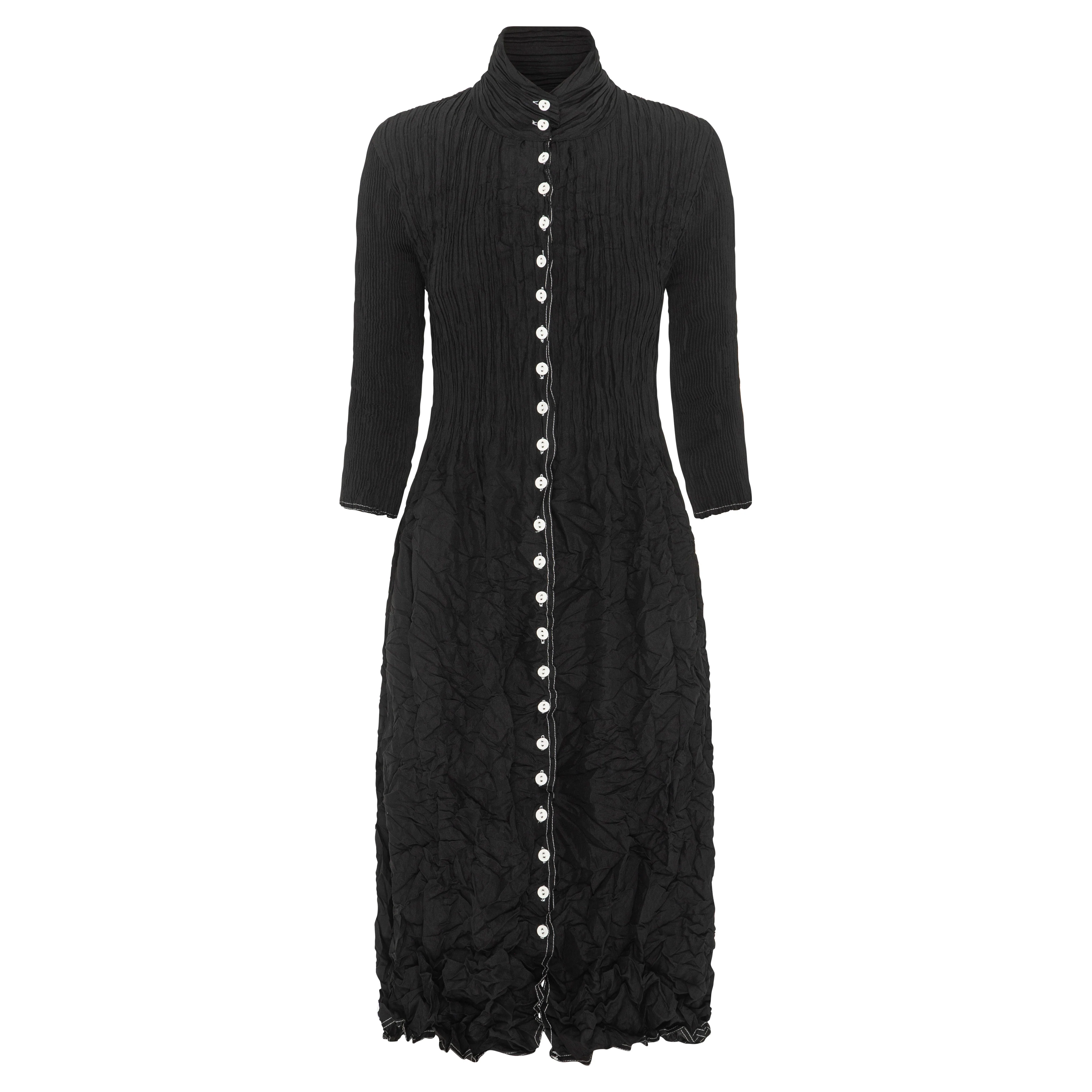 Suede Nehru Coat Dress - Image 2